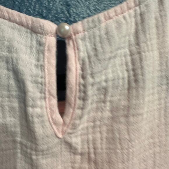 Dokotoo NWT Size Small Flutter Cap Cap Sleeve Blouse Pastel Pink 100% Cotton - Picture 10 of 11